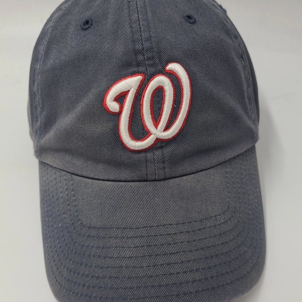 Washington Nationals (Twins Enterprises Franchise) Fitted Hat Navy-Blue SIZE SM